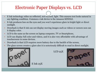 E Ink Display Vs Paper E-ink | PPTX