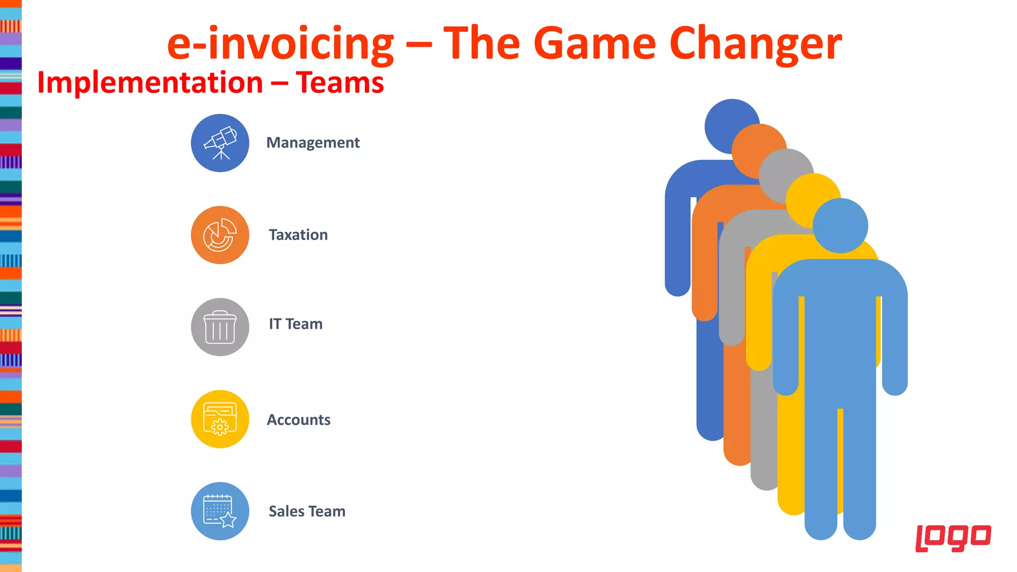 Management
Taxation
IT Team
Accounts
Sales Team
Implementation – Teams
e-invoicing – The Game Changer
 