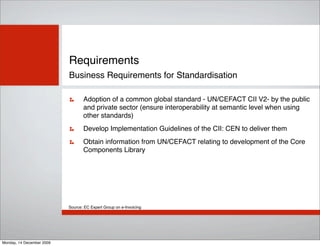 Requirements
                           Business Requirements for Standardisation

                                  Adopt...