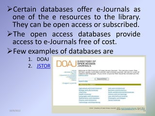 E journals ppt latest | PPTX