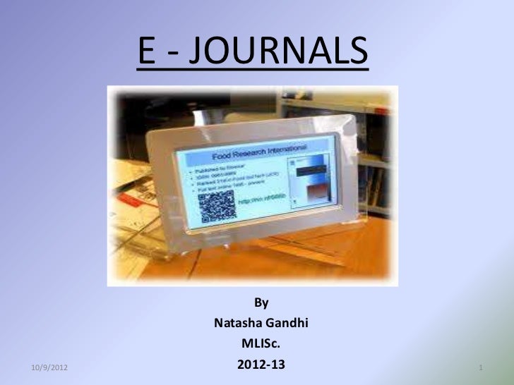E journals ppt latest
