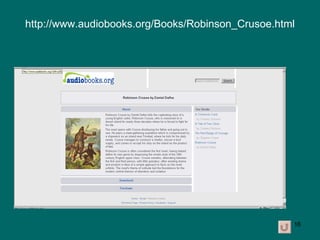 http://www.audiobooks.org/Books/Robinson_Crusoe.html 