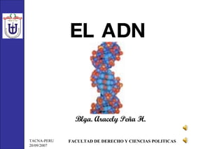 EL ADN Blga. Aracely Peña H. 