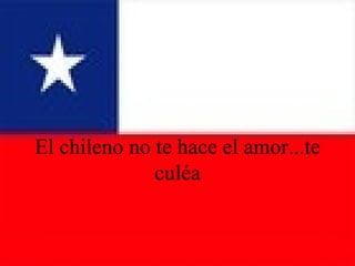 El chileno no te hace el amor...te culéa 