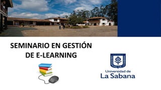 SEMINARIO EN GESTIÓN 
DE E-LEARNING 
 