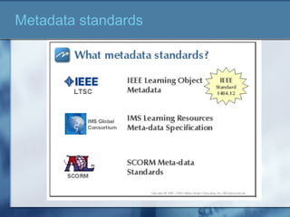 Metadata standards
 