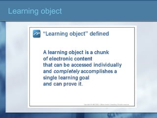 Learning object
 