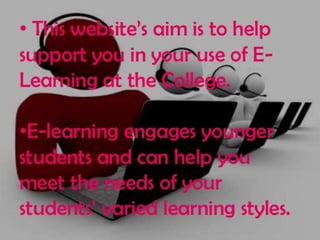 E-learning : concept, modes, characteristics and benefits