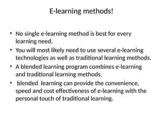 E-learning and its application in health | PPTX