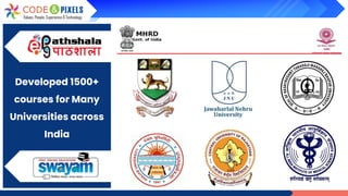 Developed 1500+
courses for Many
Universities across
India
 
