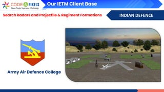 INDIAN DEFENCE
Army Air Defence College
Search Radars and Projectile & Regiment Formations
Our IETM Client Base
 