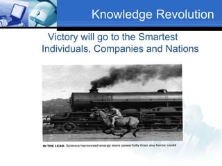 Knowledge Revolution
Victory will go to the Smartest
Individuals, Companies and Nations
 