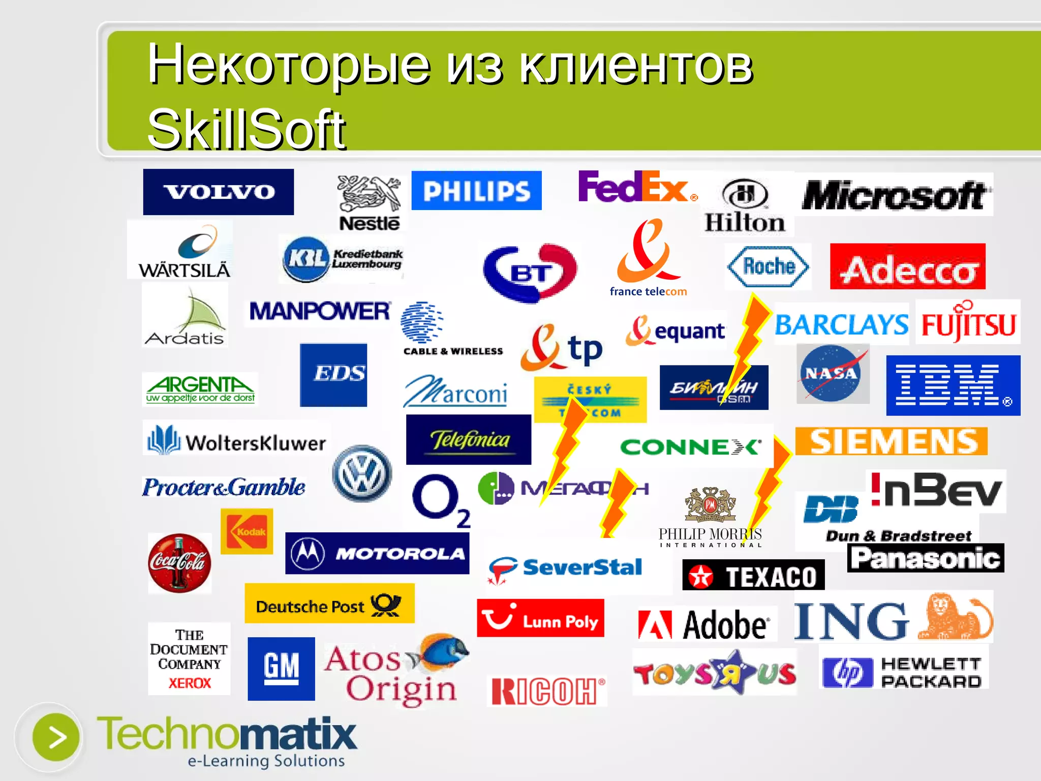 Некоторые из клиентов  SkillSoft 