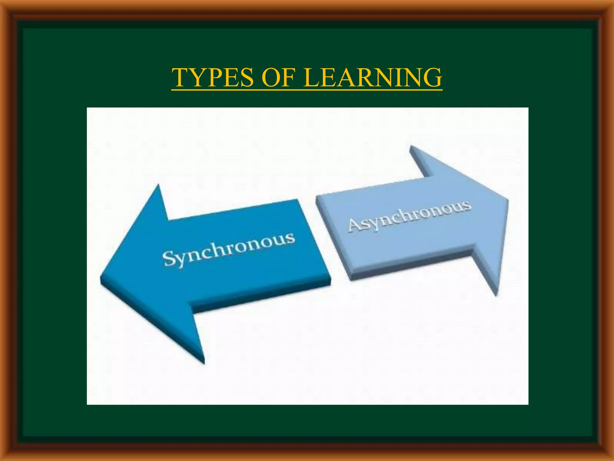 TYPES OF LEARNING
 