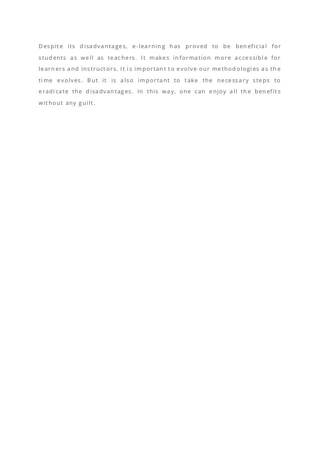 E learning advantages and disadvantages | PDF