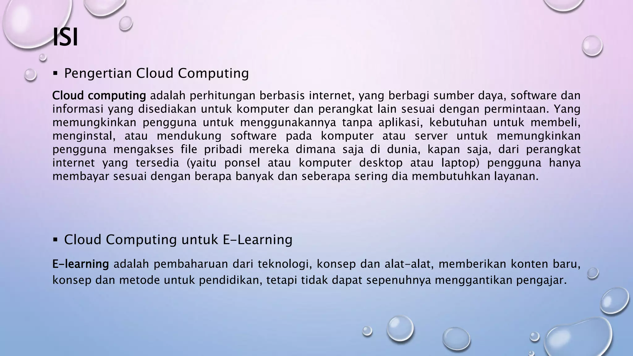 E-learning and Cloud Computing | PPT