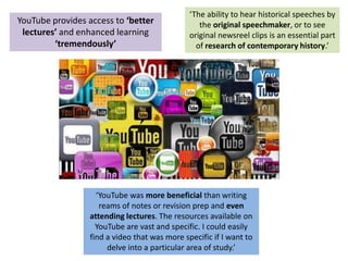 ‘The ability to hear historical speeches by
the original speechmaker, or to see
original newsreel clips is an essential pa...