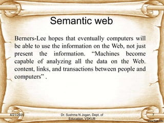 Semantics Department e-learning and semantic web | PPSX