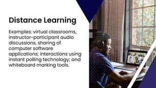 Example Of Distance Learning E-LEARNING AND USE OF TECHNOLOGY IN TRAINING.pptx