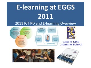 E-learning at EGGS 2011 2011 ICT PD and E-learning Overview 