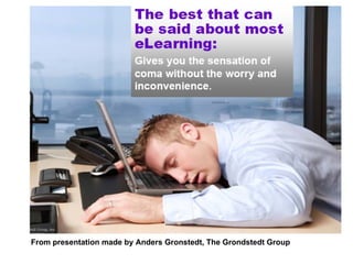 From presentation made by Anders Gronstedt, The Grondstedt Group 