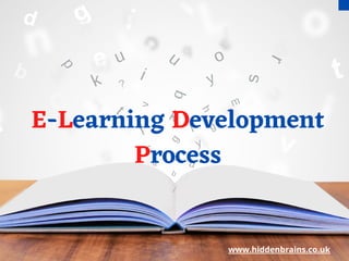 www.hiddenbrains.co.uk
E-Learning Development
Process
 