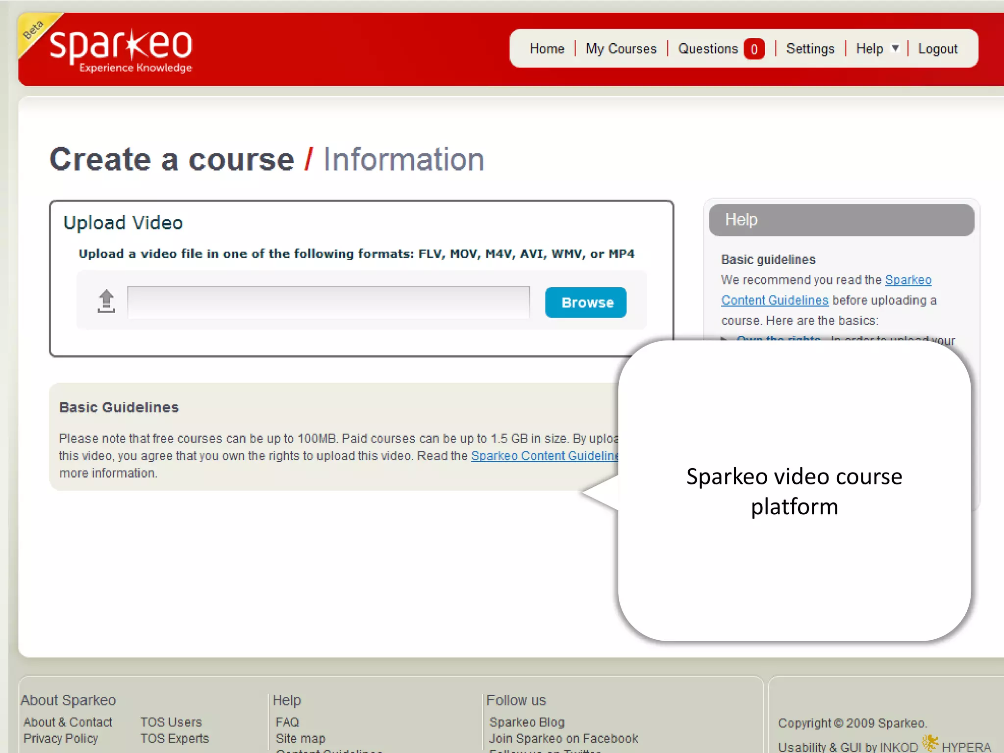 Sparkeo video course platform