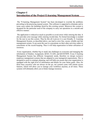 E learning full report | PDF