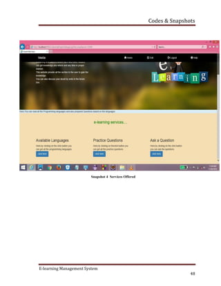 E learning full report | PDF