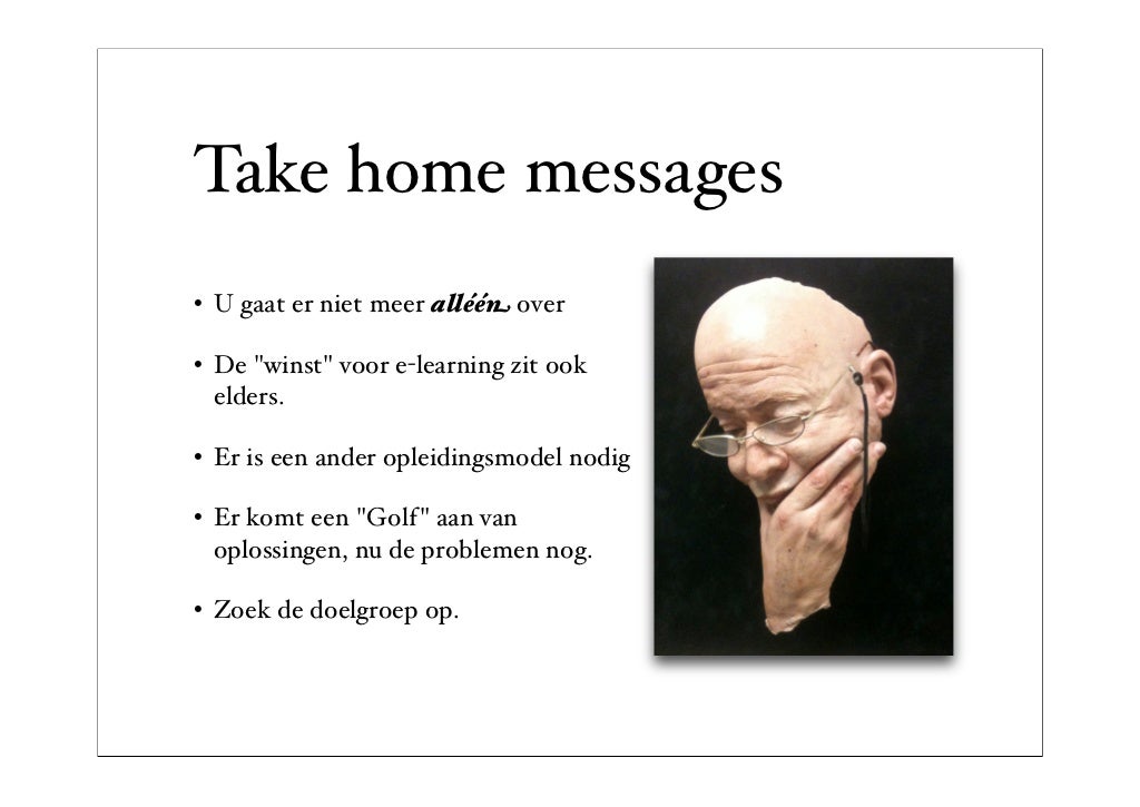 Take Home Messages U