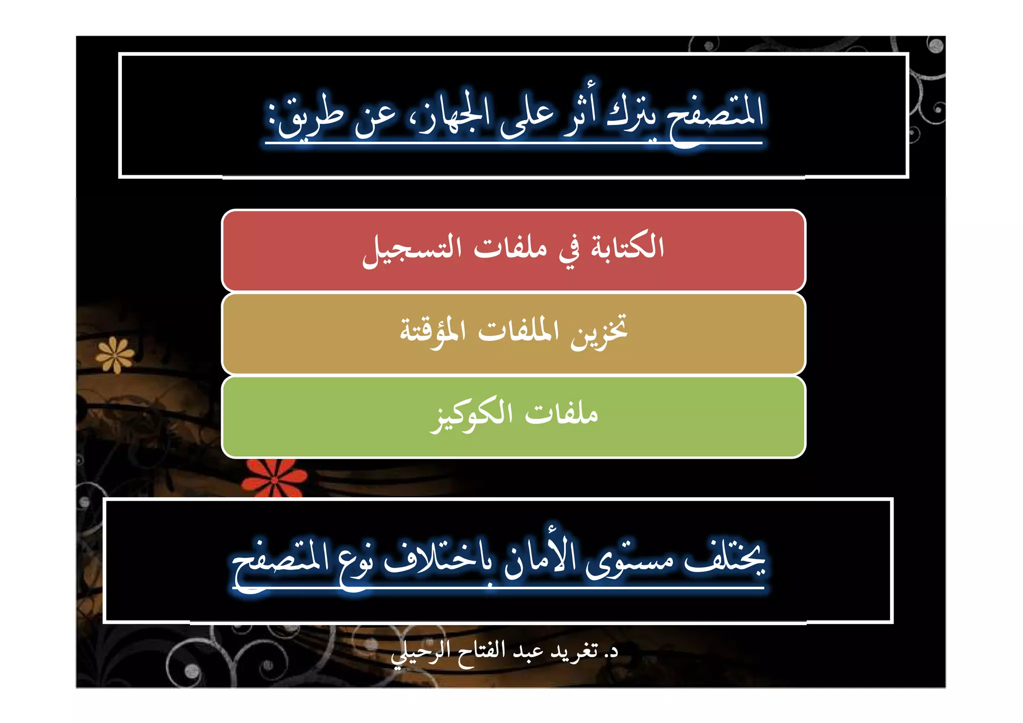 ، S F b:
‫اﻟﺘﺴﺠﻴﻞ‬ ‫ﻣﻠﻔﺎت‬ ‫ﰲ‬ ‫اﻟﻜﺘﺎﺑﺔ‬
‫اﳌﺆﻗﺘﺔ‬ ‫اﳌﻠﻔﺎت‬ ‫ﻳﻦ‬‫ﺰ‬‫ﲣ‬
‫ﻛﻴﺰ‬‫اﻟﻜﻮ‬ ‫ﻣﻠﻔﺎت‬
b b [ b b
‫د‬‫د‬‫د‬‫د‬....‫الرحي‬ ‫الفتاح‬ ‫عبد‬ ‫يد‬‫تغر‬‫الرحي‬ ‫الفتاح‬ ‫عبد‬ ‫يد‬‫تغر‬‫الرحي‬ ‫الفتاح‬ ‫عبد‬ ‫يد‬‫تغر‬‫الرحي‬ ‫الفتاح‬ ‫عبد‬ ‫يد‬‫تغر‬
 