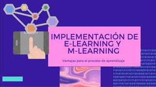 E learning m-learning