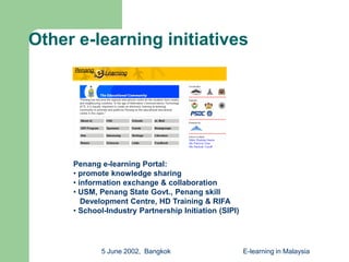 e-Learning Availability in Institute of Higher Learning (2005)Usage