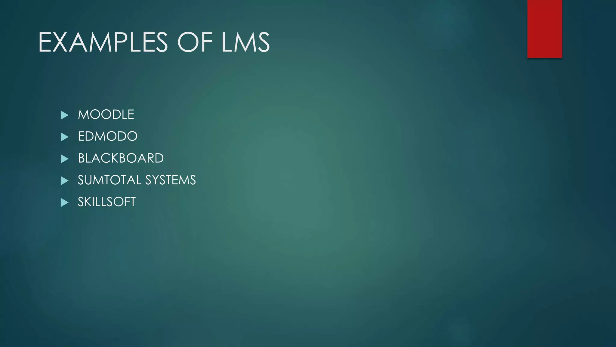 E learning management system