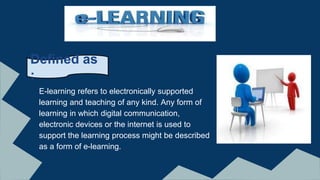 E-Learning and Mobile Learning | PPTX