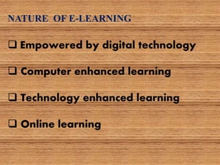 E - learning ppt | PPTX