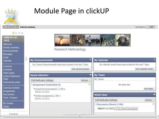 Module Page in clickUP
 