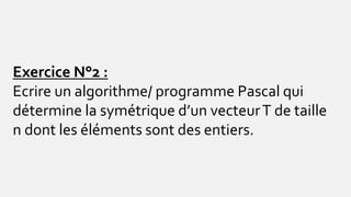 Cours Algorithme: Tableau | PPSX
