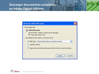 Descargar documentos completos
en Adobe Digital Editions
 