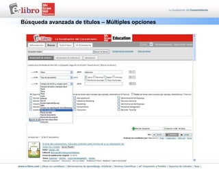 Búsqueda avanzada de títulos – Múltiples opciones
 