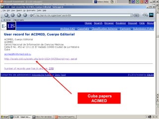 Cuba papers
 ACIMED


              39
 