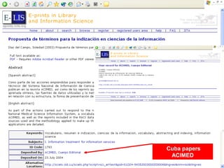 Cuba papers
 ACIMED
              40
 