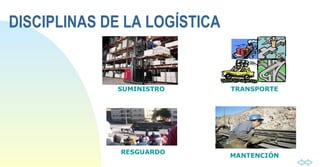 DISCIPLINAS DE LA LOGÍSTICA TRANSPORTE SUMINISTRO MANTENCIÓN RESGUARDO 