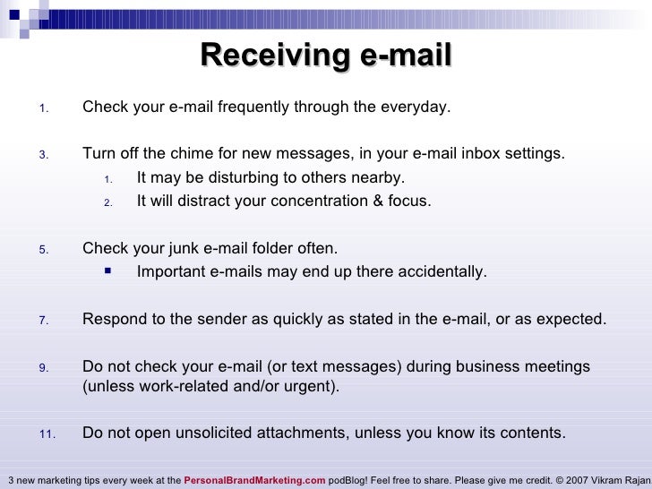 E Mail Netiquette