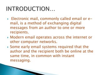 E mail and fax | PPTX