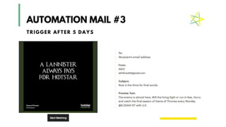 E mail marketing for Hotstar