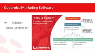 Copernica Marketing Software
➔ Release!
Follow up manager
 
