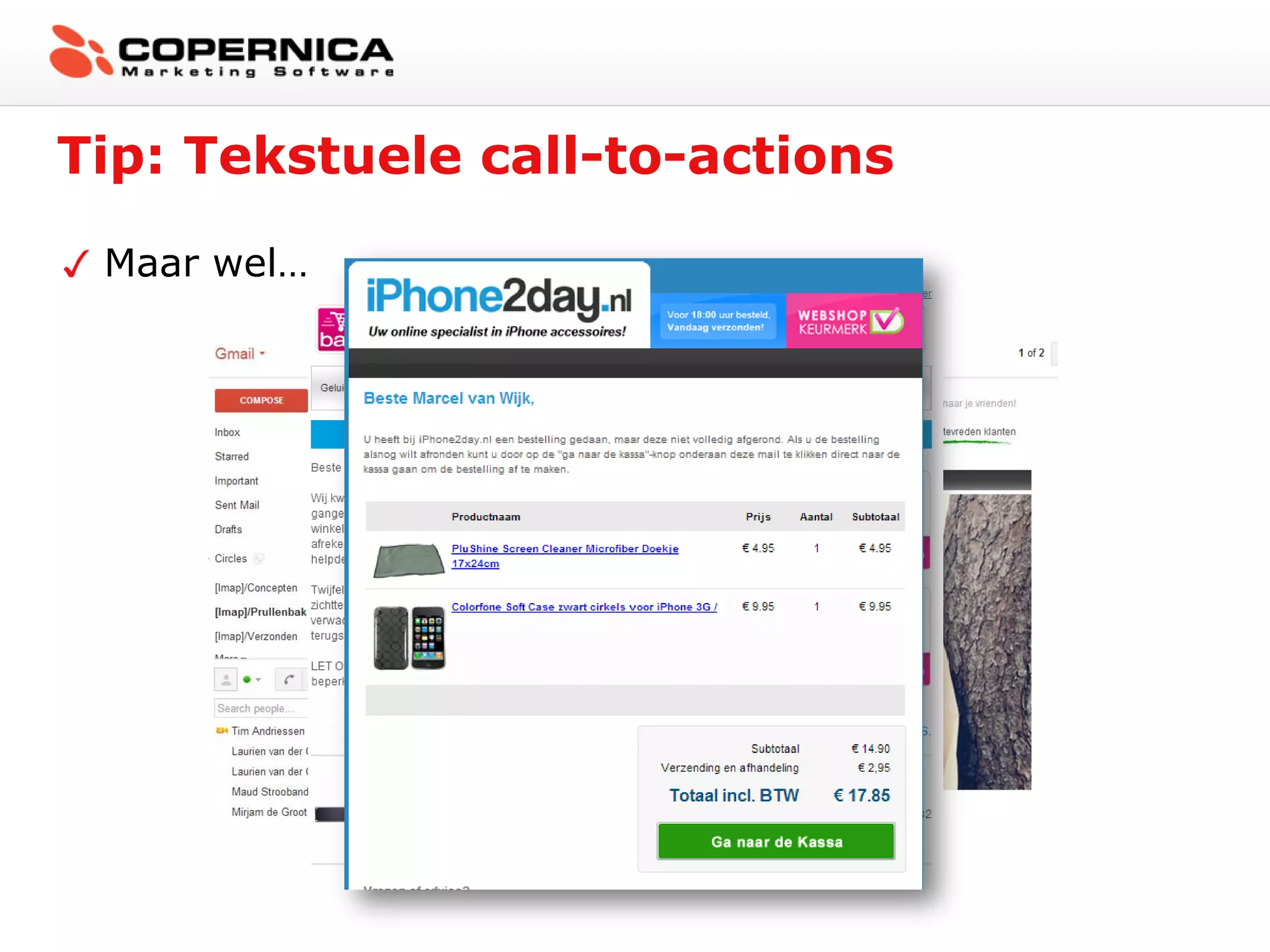 Tip: Tekstuele call-to-actions

 Maar wel…
 