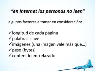 por qué un contenido relevante?todos los procesos de decisión de compra están basados en la relevancia de la información involucrada en los mismos. en otras palabras: si hay poca relevancia hay pocas ventas y viceversa.