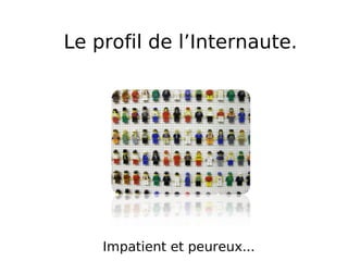 Le profil de l’Internaute. Impatient et peureux... 